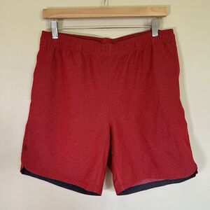 Rhone Athletic Shorts Perforated Red Men's Medium‎ Drawstring Pockets